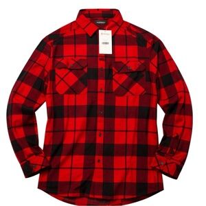 Born Primitive Woodsman Stretch Flannel Shirt Button Down Size Large NWT